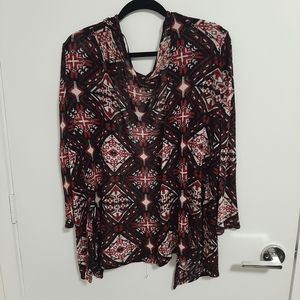 Divided by H&M Black Pink Aztec Tribal Long Sleeve